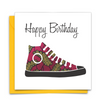 Diverse Ethnic Black African Birthday Cards with  wax print trainer