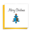 Diverse African Print Christmas Card with Christmas Tree