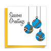 Diverse African Print Christmas Card with Baubles