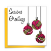 Diverse African Print Christmas Card with Baubles