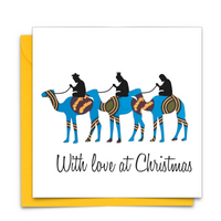 Diverse African Print Christmas Card with Three Kings