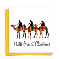 Diverse African Print Christmas Card with Three Kings