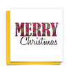 Diverse African Print Christmas Card with  Merry Christmas text