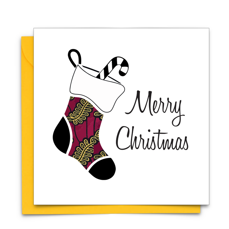 Afro Stockings |Christmas Card | by AfroTouch Design