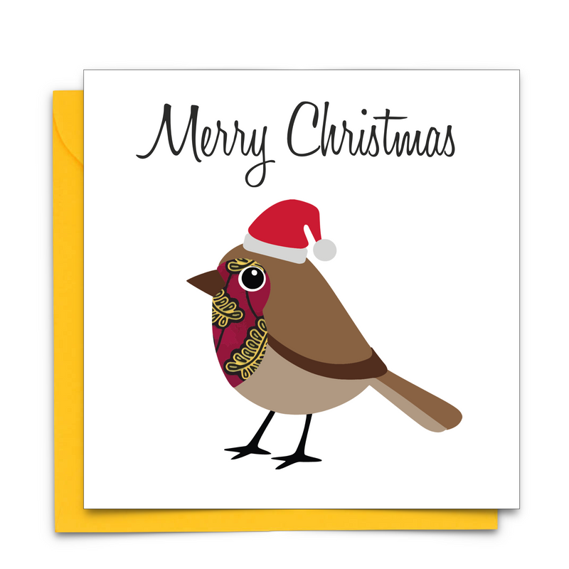 Robin | Christmas Card | by AfroTouch Design