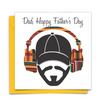 Black Fathers Day Card with Diverse African Print Fabric