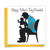 Black Fathers Day Card with Diverse African Print Fabric