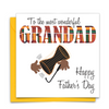 Black Fathers Day Card with Diverse African Print Fabric