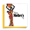 Black Mother's Day Card with African Print Fabric