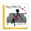 Black Mother's Day Card with African Print Fabric