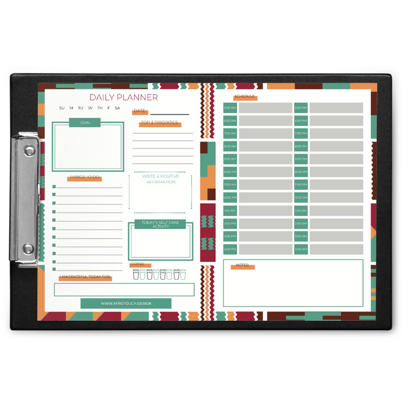 Afrotouch Design Daily Planner